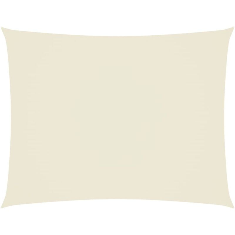 Parasol en tissu Oxford rectangulaire crème 4x6 m