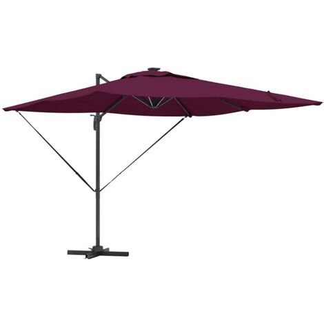 vidaXL Parasol Rouge bordeaux 286 x 285 x 270 cm Aluminium