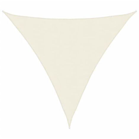 vidaXL Parasole a Vela in Tessuto Oxford Triangolare 6x6x6m Crema