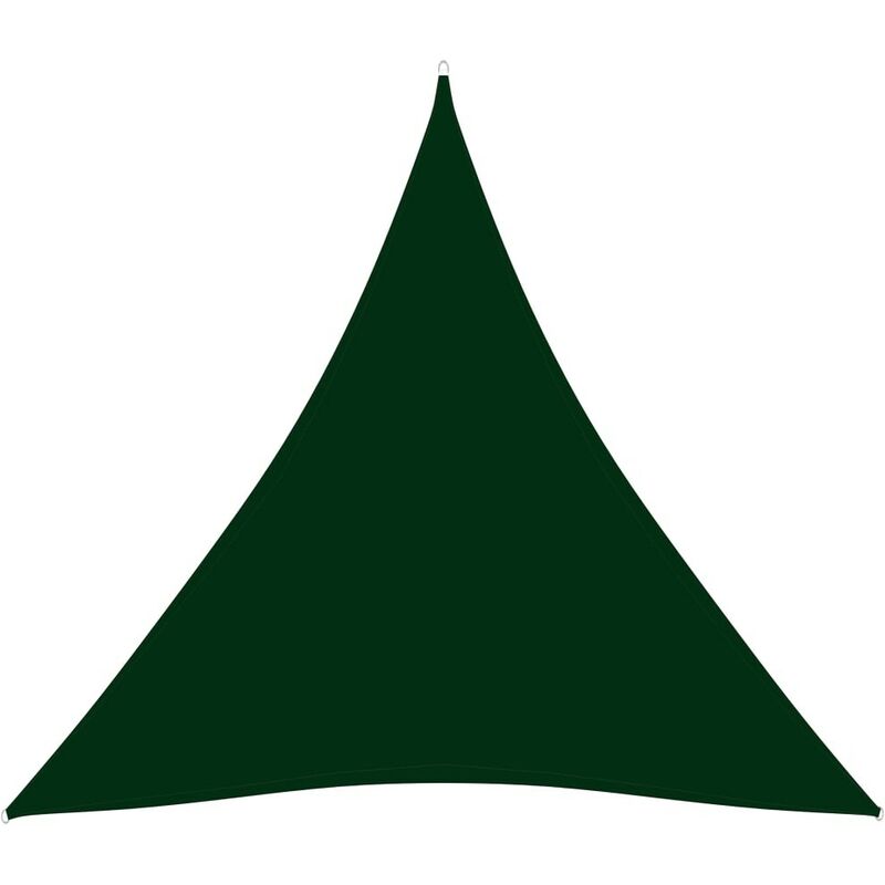 Parasole a Vela Oxford Triangolare 3,6x3,6x3,6 m Verde Scuro