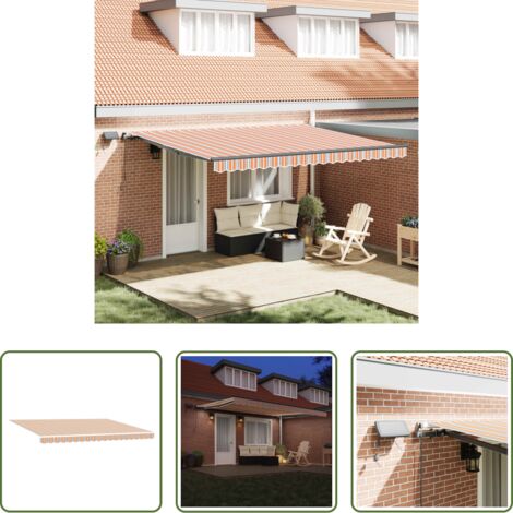 vidaXL Parasole retrattile -  Tenda Retrattile Multicolore 450 ×300 cm Tessuto
