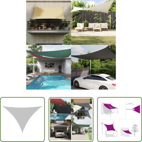 vidaXL Parasole -  Vela Parasole Grigio Chiaro 4x4x5,8 m 100% Poliestere Oxford