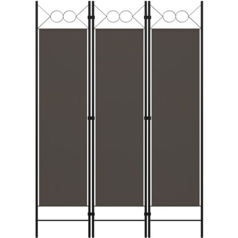 vidaXL Paravento a 3 Pannelli Antracite 120x180 cm