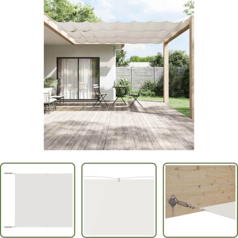 vidaXL Paravento balcone -  Paravento Verticale Bianco 140x800 cm Tessuto Oxford