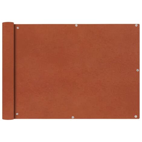 vidaXL Paravento da Balcone in Tessuto Oxford 75x600 cm Terracotta