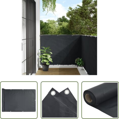 vidaXL Paravento da terrazzo -  Paravento Balcone Antracite 120x500 cm Tessuto Oxford