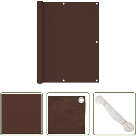 vidaXL Paravento da terrazzo -  Paravento Balcone Marrone 120x400cm in Tessuto Oxford