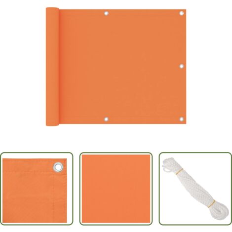 vidaXL Paravento da terrazzo -  Paravento da Balcone Arancione 75x300 cm Tessuto Oxford