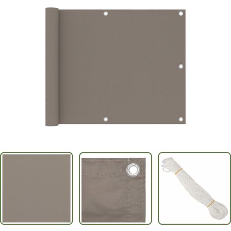 vidaXL Paravento da terrazzo -  Paravento da Balcone Talpa 75x400 cm Tessuto Oxford