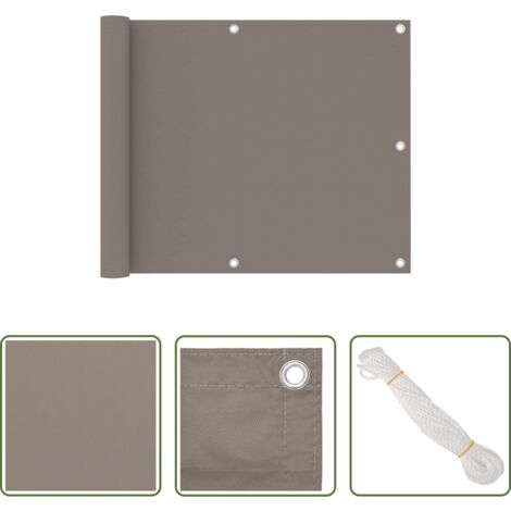 vidaXL Paravento da terrazzo -  Paravento da Balcone Talpa 75x600 cm Tessuto Oxford