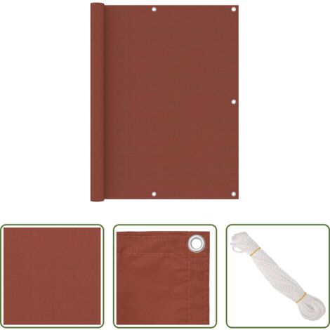 vidaXL Paravento da terrazzo -  Paravento da Balcone Terracotta 120x300 cm Tessuto Oxford