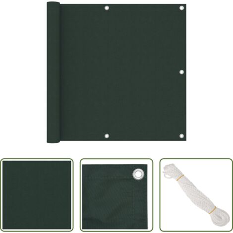 vidaXL Paravento da terrazzo -  Paravento da Balcone Verde Scuro 90x300 cmTessuto Oxford