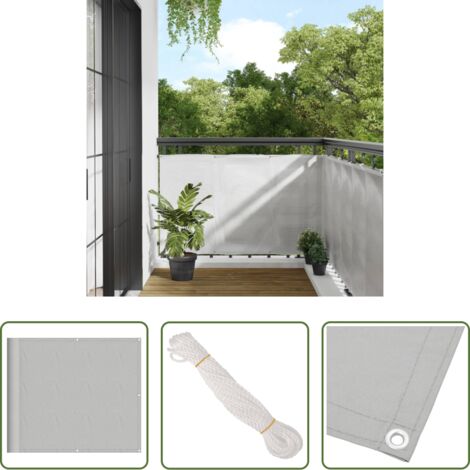 vidaXL Paravento impermeabile -  Paravento Balcone Grigio chiaro 90x700cm 100% Poliestere Oxford