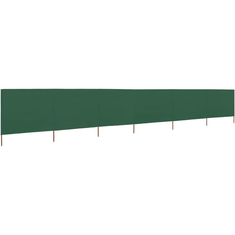 

vidaXL Paravientos de playa de 6 paneles de tela 800x80 cm verde - Verde