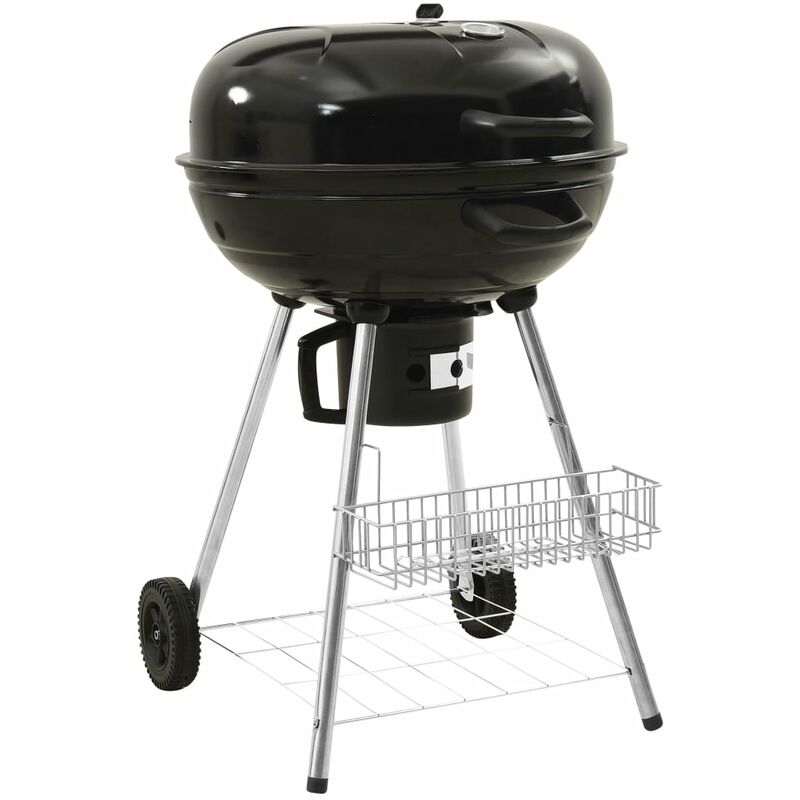 

vidaXL Parrilla para barbacoa de carbón acero 73x58x96 cm - Negro