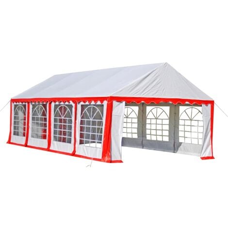 main image of "vidaXL Party Tent 8 x 4 m Red - Red"