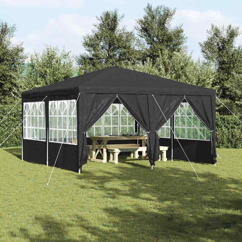 Vidaxl - Party-zelt Anthrazit, Weiß 400 X 400 X 266 Cm Polyester, Stahl