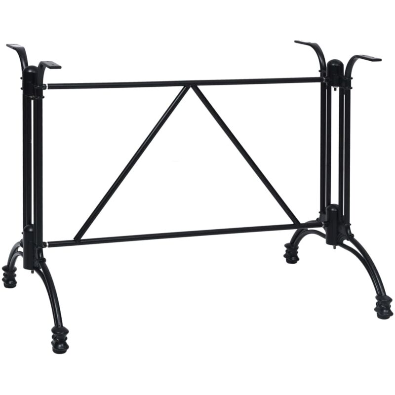 

vidaXL Pata de mesa de bistró aluminio fundido negro 93x60x72 cm - Negro