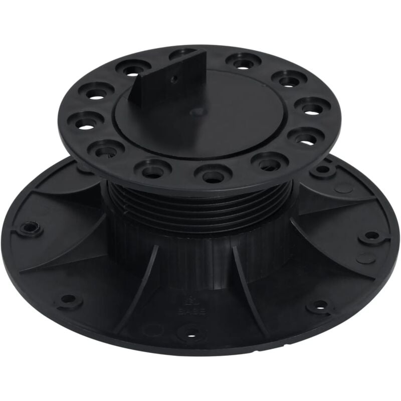 

vidaXL Patas ajustables para terraza 10 unidades 60-88 mm - Negro
