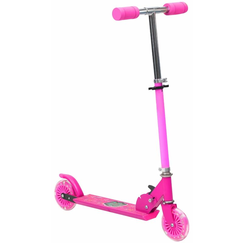 

vidaXL Patinete de niños de 2 ruedas manillar ajustable aluminio rosa - Rosa