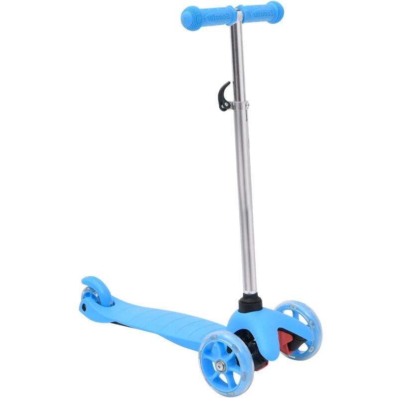 

vidaXL Patinete de niños de 3 ruedas manillar ajustable aluminio azul - Azul