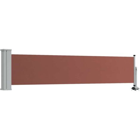 vidaXL Patio Retractable Side Awning 60x300 cm Brown