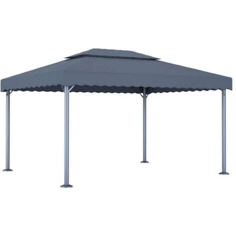 vidaXL Pavillon 400 x 300 cm Anthrazit Aluminium