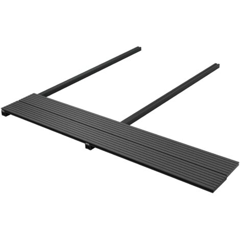vidaXL Pavimento da Deck 4 pcs Nero WPC