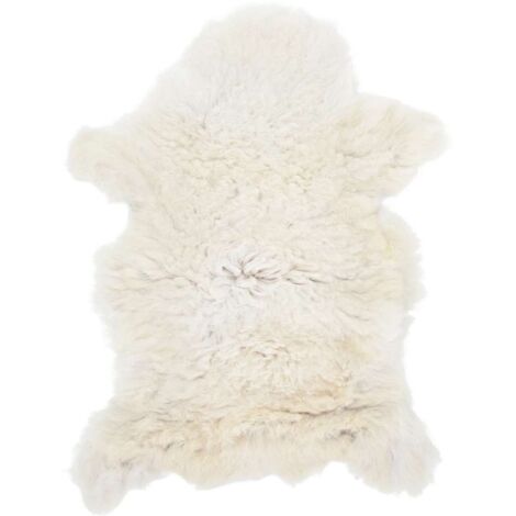 Vidaxl – Peau de mouton crème 70x100 cm – Absorbe l'humidité – Apporte une ambiance chaleureuse – Tapis shaggy en peau de mouton - vidaXL125217