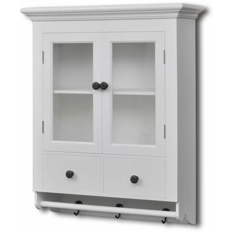 vidaXL Pensile da Cucina in Legno con Anta in Vetro