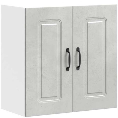 vidaXL Pensile da Cucina Kalmar Grigio Cemento in Legno Multistrato
