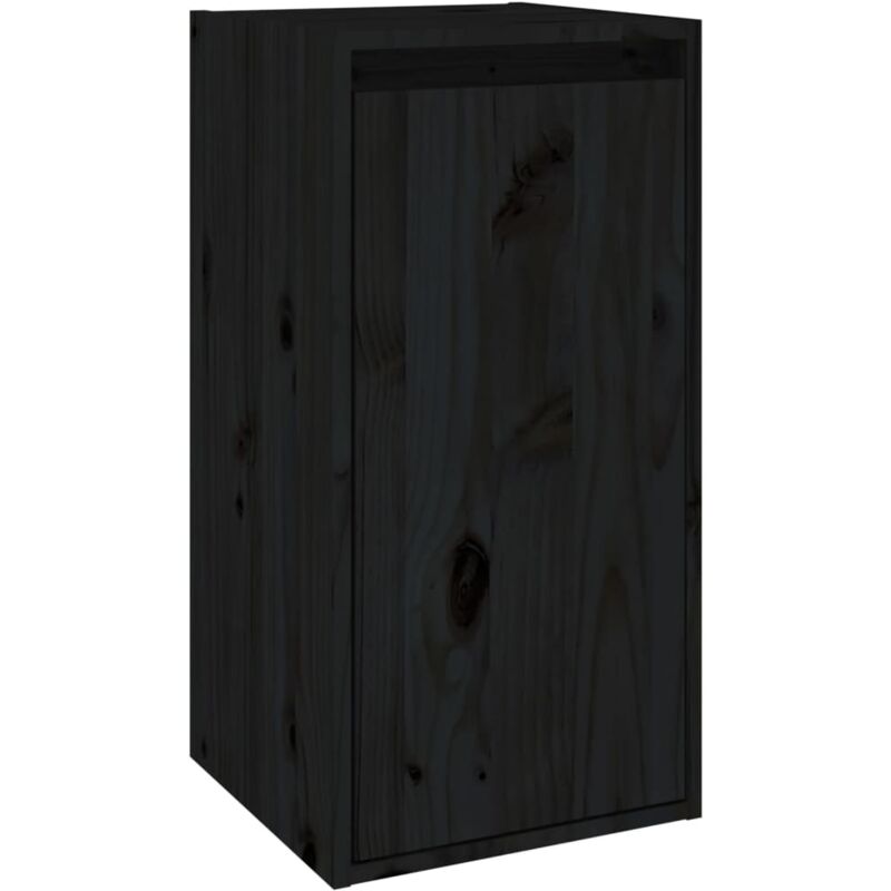 Vidaxl - Pensile Nero 30x30x60 cm in Legno Massello di Pino Nero