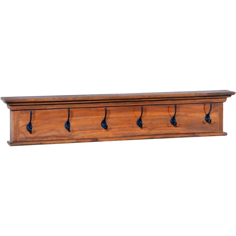 

Perchero de pared de madera maciza de teca 100x10x20 cm - Marrón - Vidaxl