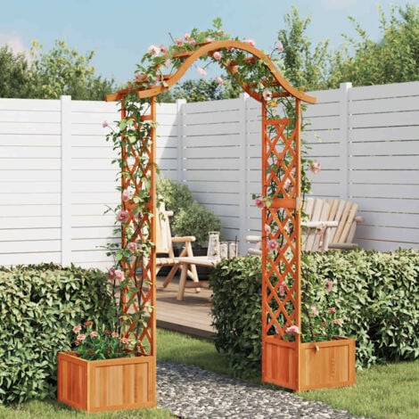 vidaXL Pergola da Giardino con Fioriera in Legno Massello di Abete