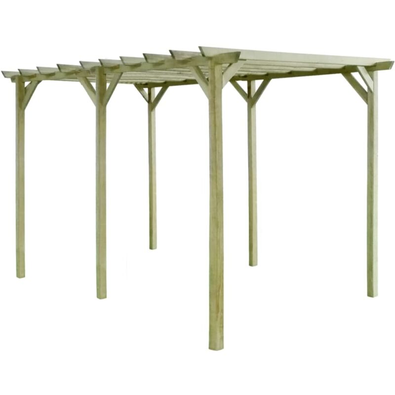 

vidaXL Pérgola de jardín de madera de pino impregnada 4x2x2m - Beige