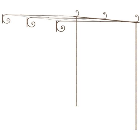 vidaXL Pergola Garten Antikbraun 3x3x2,5 m Eisen