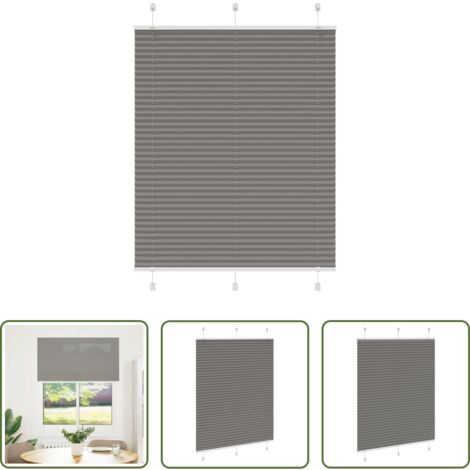 vidaXL Persiana antracita -  Estor Plisado Antracita 110x150 cm Tela Ancho 109,4cm Poliéster