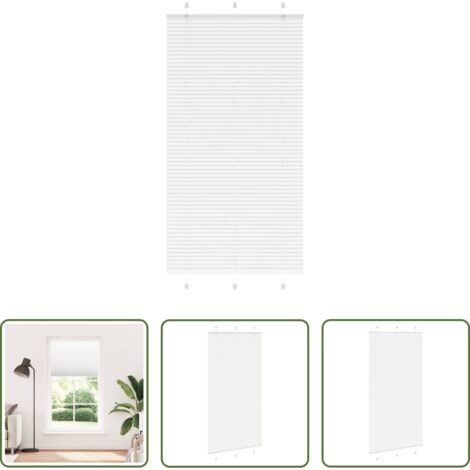 vidaXL Persiana blanca -  Estor Plisado blanco 105x200 cm Tela Ancho 104,4 cm Poliéster