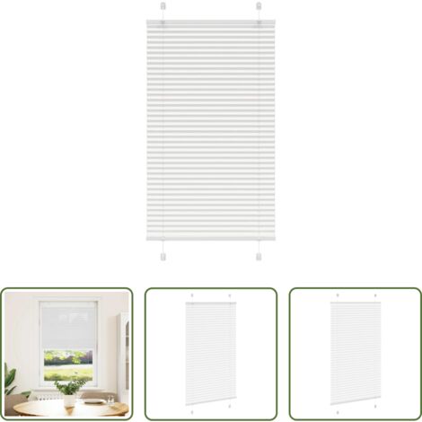 vidaXL Persiana blanca -  Estor Plisado blanco 75x150 cm Tela Ancho 74,4 cm Poliéster