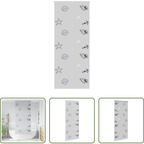 vidaXL Persiana de ducha -  Estor enrollable para ducha tela 110x240 cm ancho 106 cm