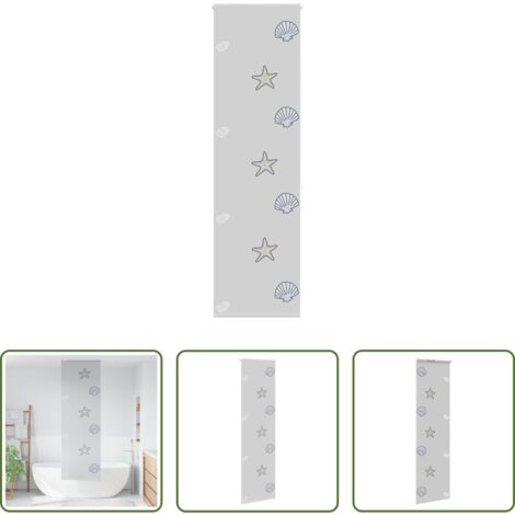 vidaXL Persiana de ducha -  Estor enrollable para ducha tela 60x240 cm ancho 56 cm