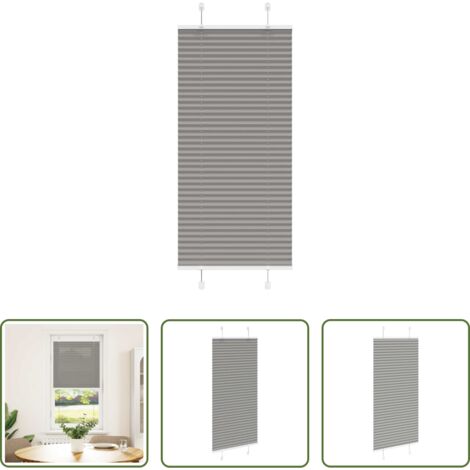 vidaXL Persiana de poliéster -  Estor Plisado Antracita 55x150 cm Tela Ancho 54,4 cm Poliéster