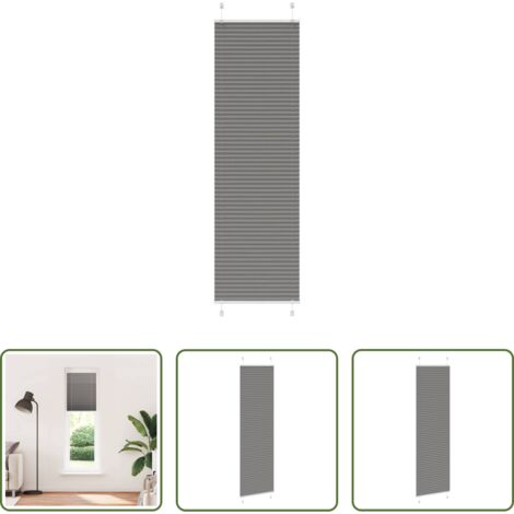 vidaXL Persiana de poliéster -  Estor Plisado Antracita 55x200 cm Tela Ancho 54,4 cm Poliéster