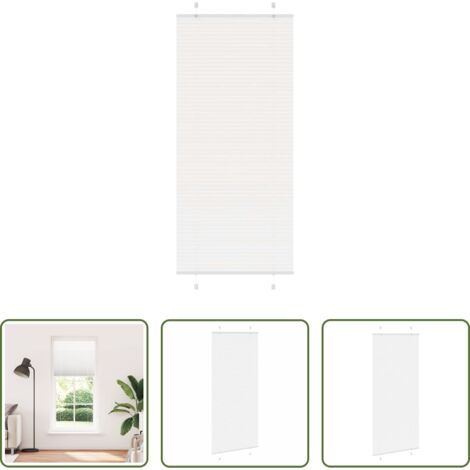 vidaXL Persiana de poliéster -  Estor Plisado blanco 85x200 cm Tela Ancho 84,4 cm Poliéster