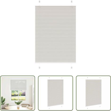 vidaXL Persiana de poliéster -  Estor Plisado gris claro 100x150 cm Tela Ancho 99,4cm Poliéster