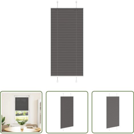 vidaXL Persiana de poliéster -  Estor Plisado negro 55x100 cm Tela Ancho 54,4 cm Poliéster