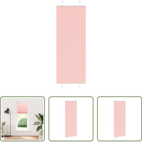 vidaXL Persiana de poliéster -  Estor Plisado rosa 75x200 cm Tela Ancho 74,4 cm Poliéster