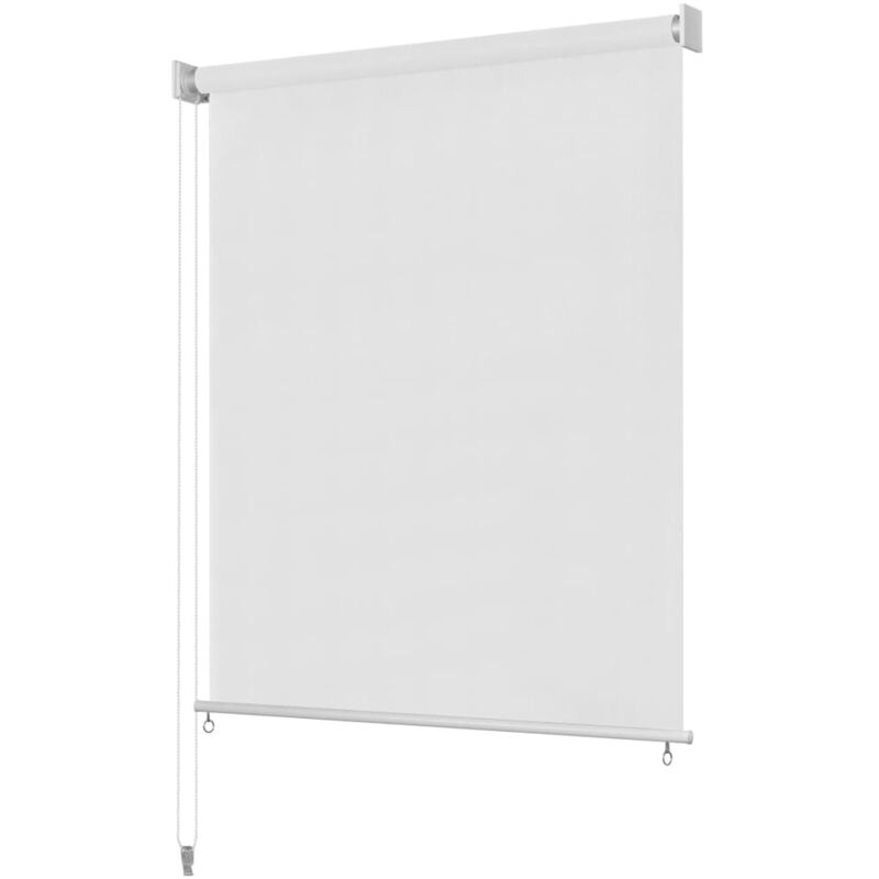 

vidaXL Persiana Enrollable de Exterior 100x230 cm Blanca - Blanco