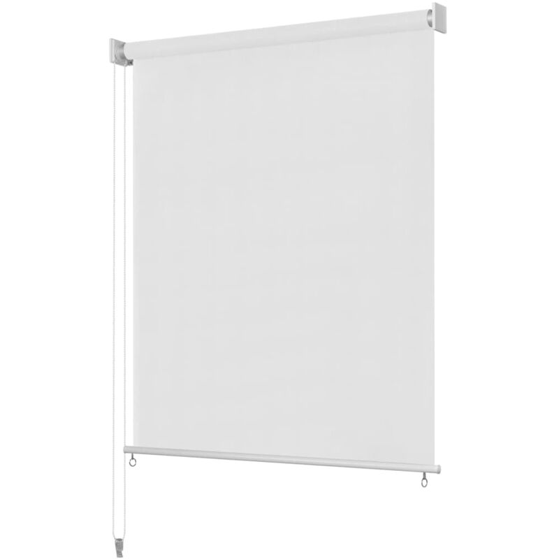 

vidaXL Persiana enrollable de exterior HDPE blanca 80x230 cm - Blanco