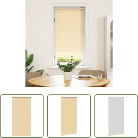 vidaXL Persiana para ventanas - Estor enrollable opaco 64,4x120 cm, ancho de tela 60 cm, beige